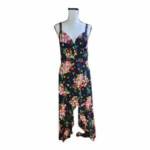 B. Darling Juniors’ Black & Floral Printed Button-Front Maxi Dress Size 11/12